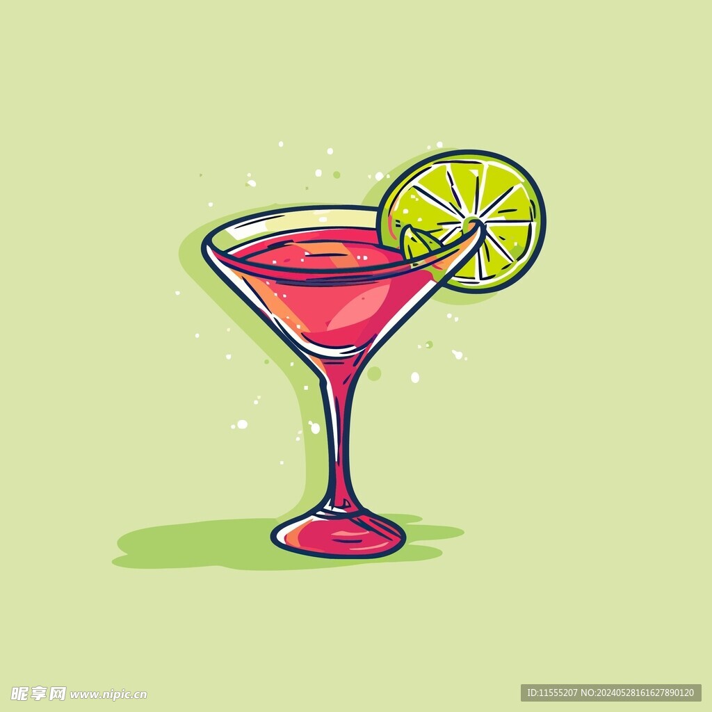 夏威夷饮料卡通绘画儿童插画