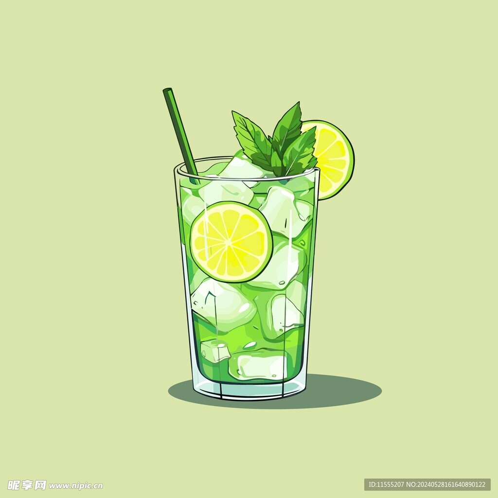 夏威夷饮料卡通绘画儿童插画