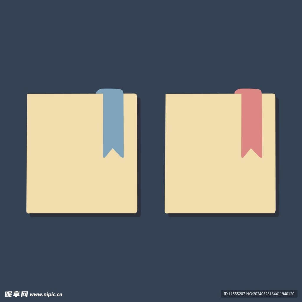 卡通便签纸矢量简笔画