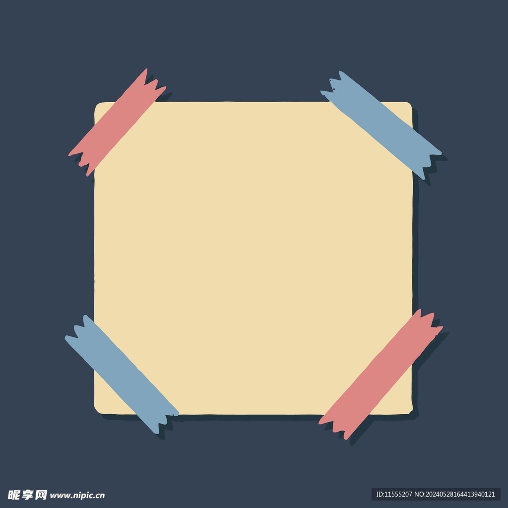 卡通便签纸矢量简笔画