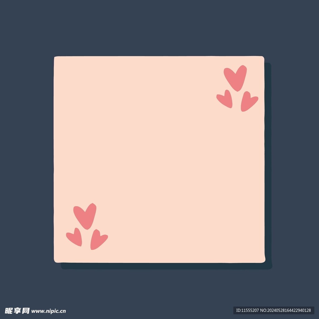 卡通便签纸矢量简笔画