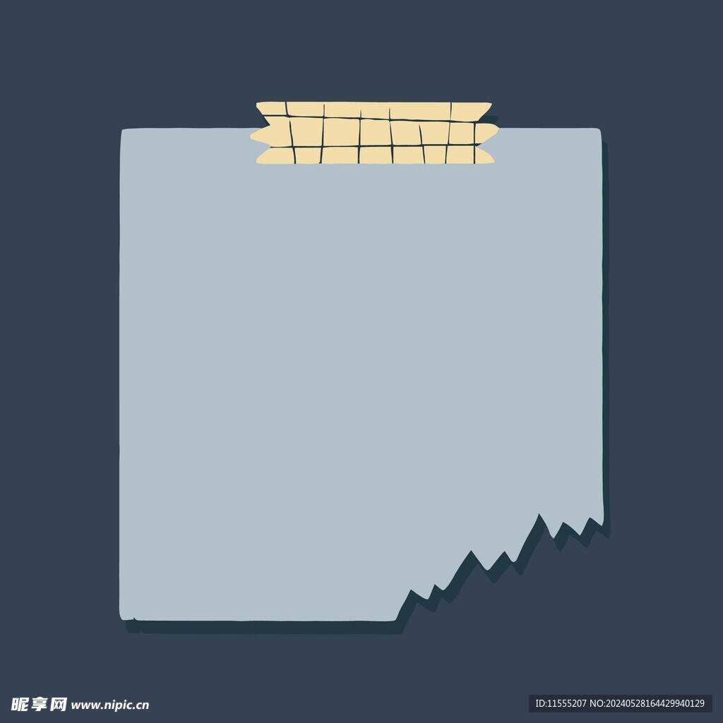 卡通便签纸矢量简笔画