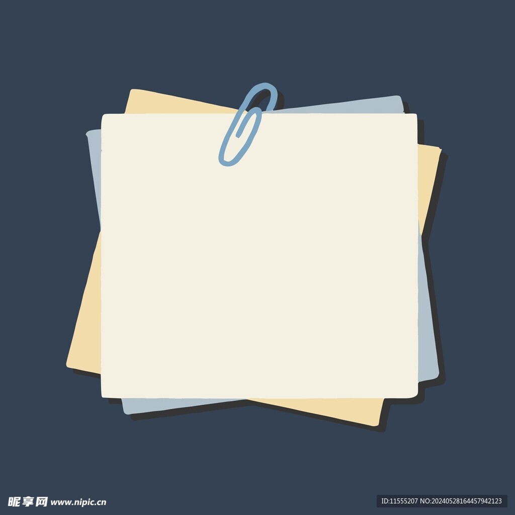 卡通便签纸矢量简笔画