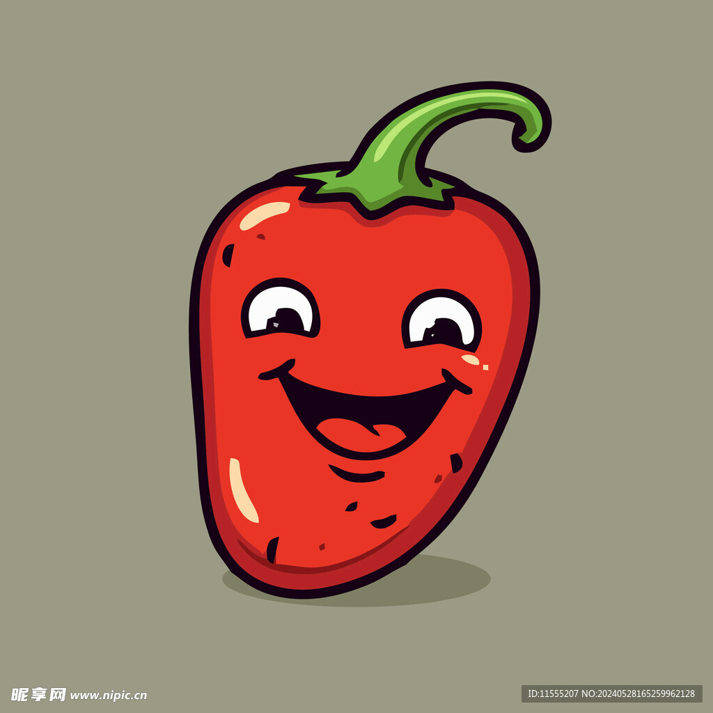 辣椒蔬菜手绘矢量插画