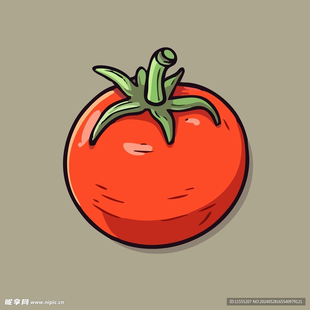 番茄蔬菜手绘矢量插画