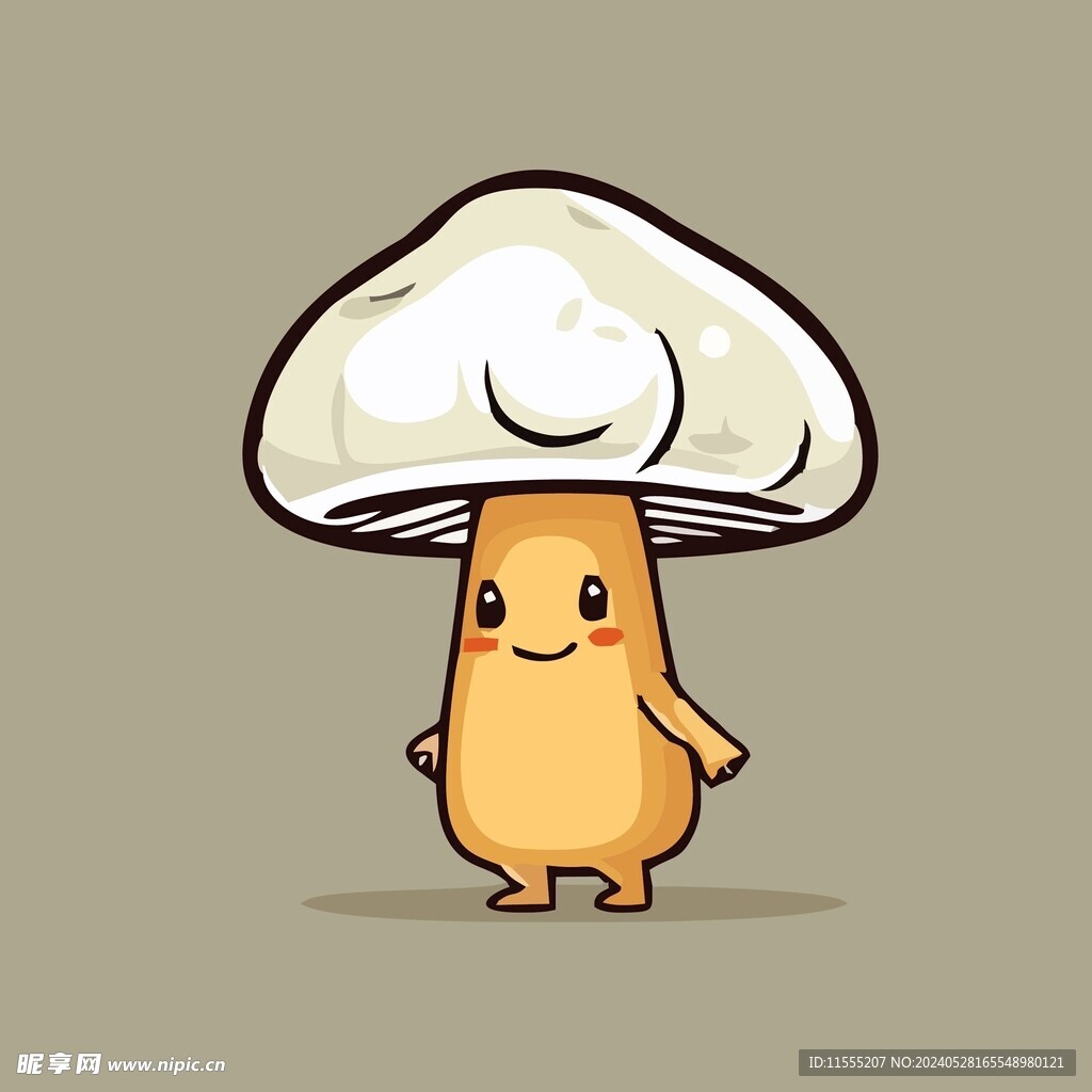 美味蘑菇蔬菜手绘矢量插画