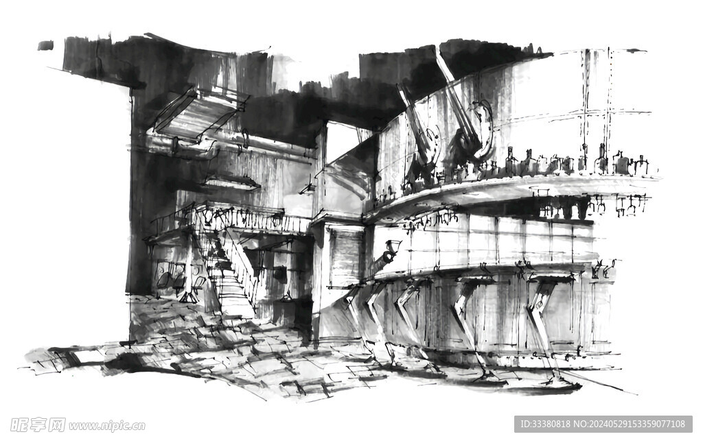 手绘作品方案草图