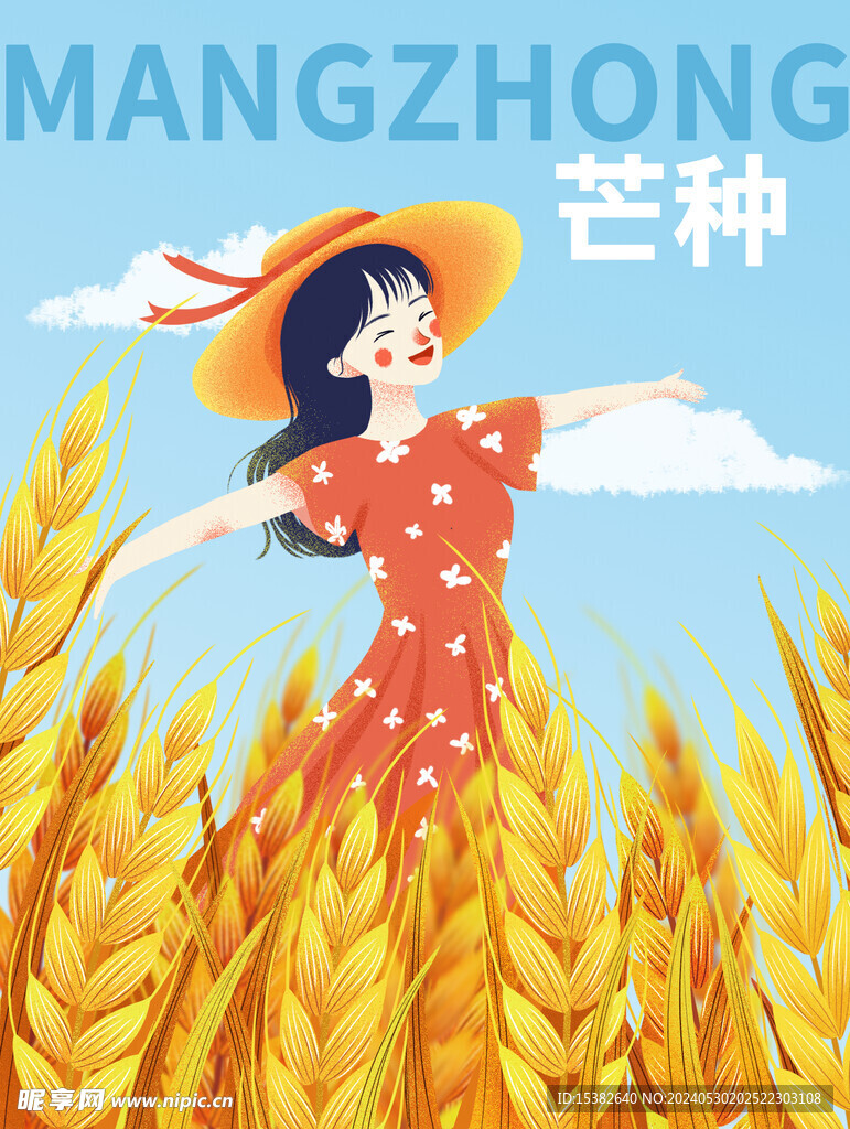 24节气芒种插画