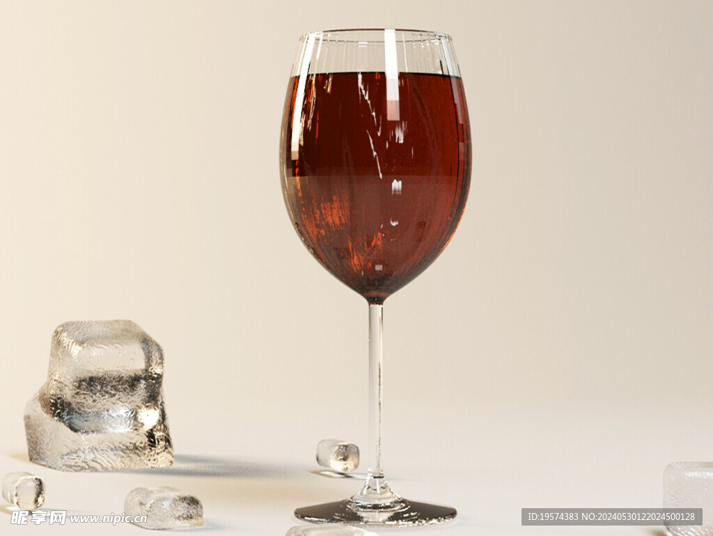  C4D模型 酒杯