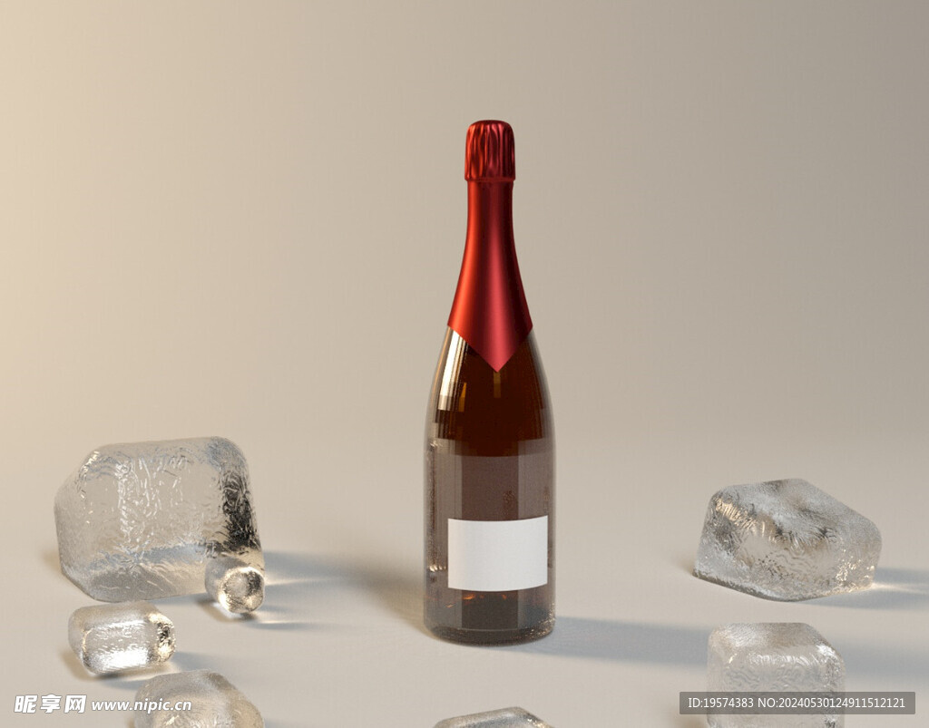 C4D模型 酒瓶