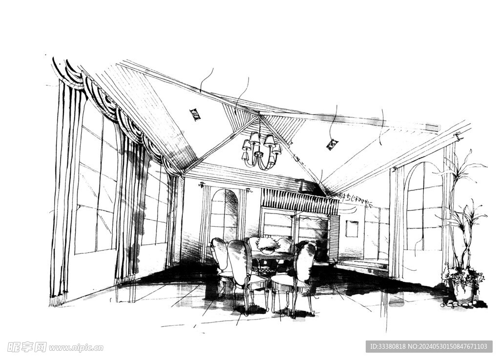 草图手绘素描效果