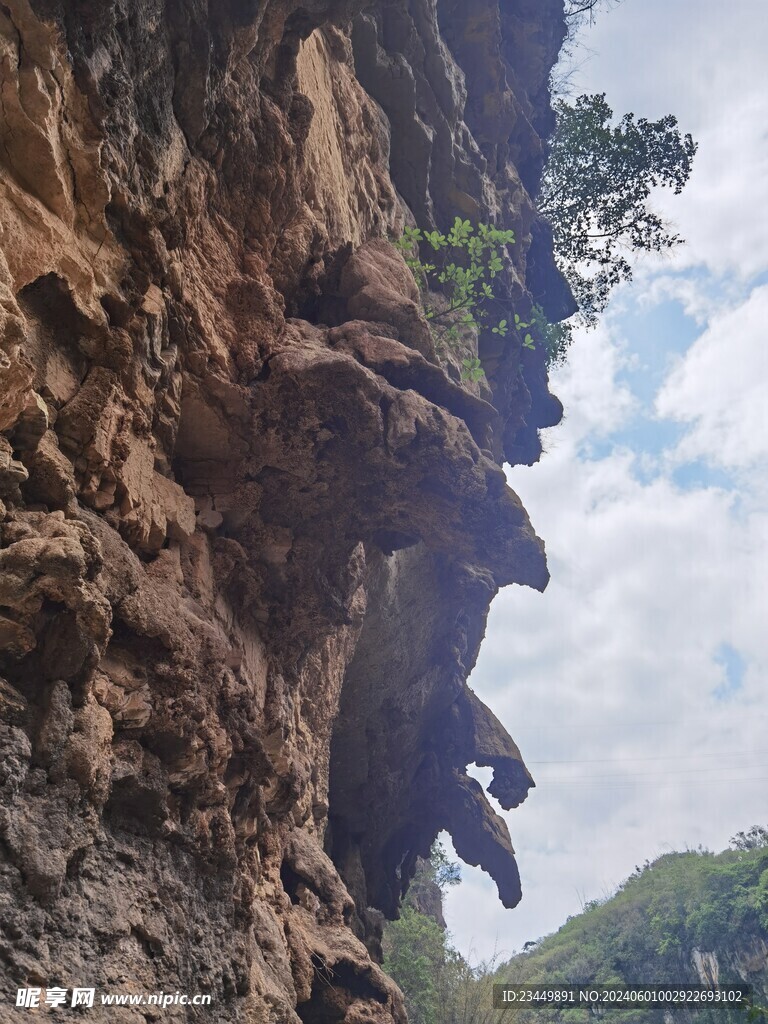 马岭河峡谷石壁