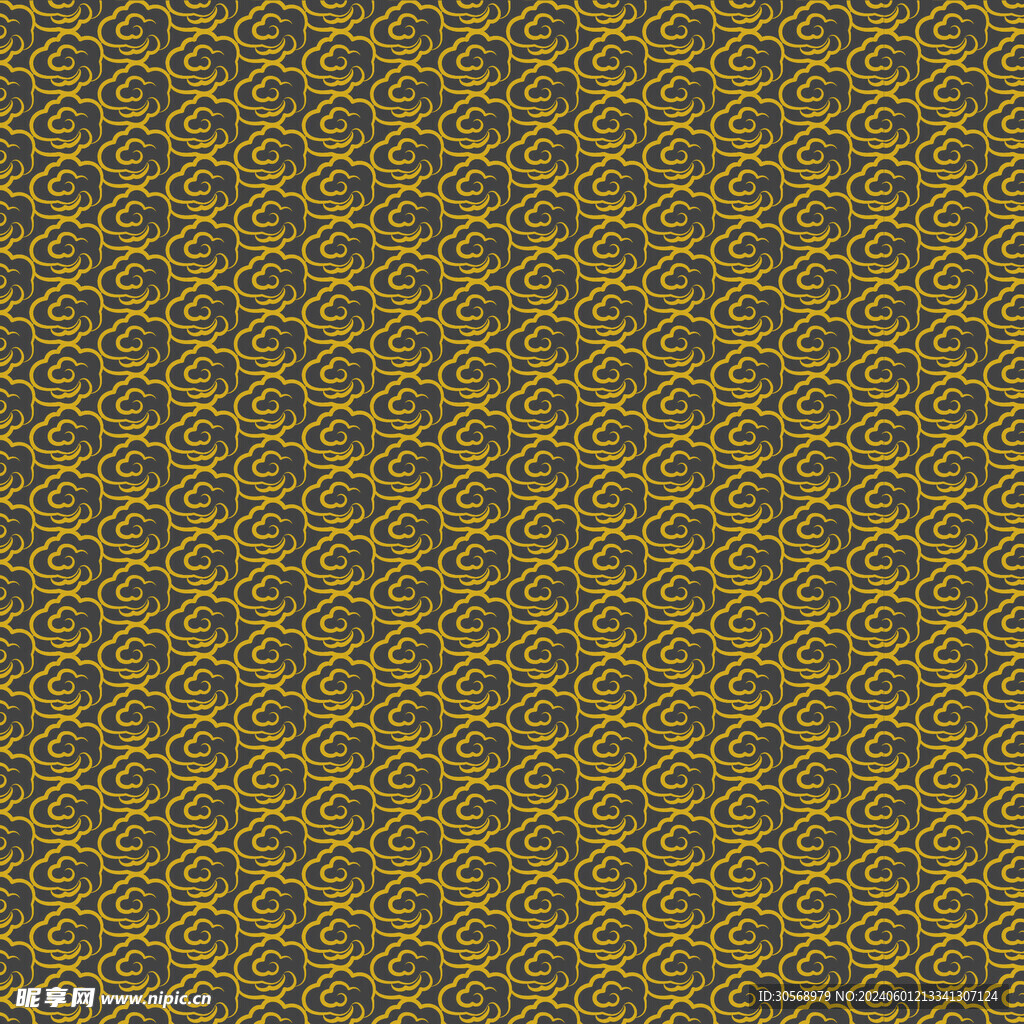 中式祥云底纹花纹