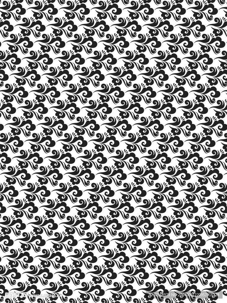 中式祥云底纹花纹