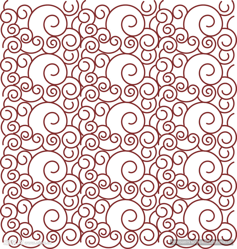 中式祥云底纹花纹