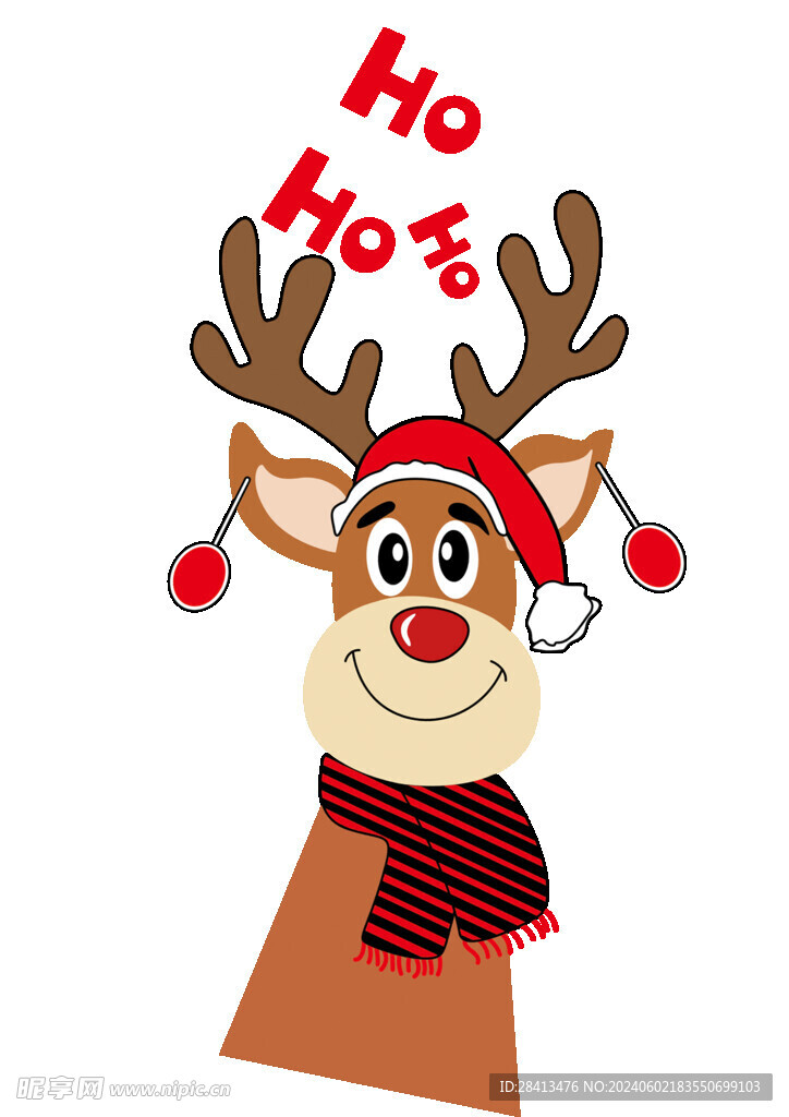 卡通圣诞鹿