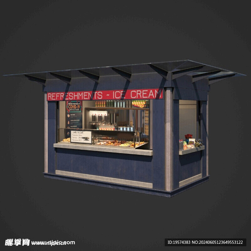C4D模型 零食店