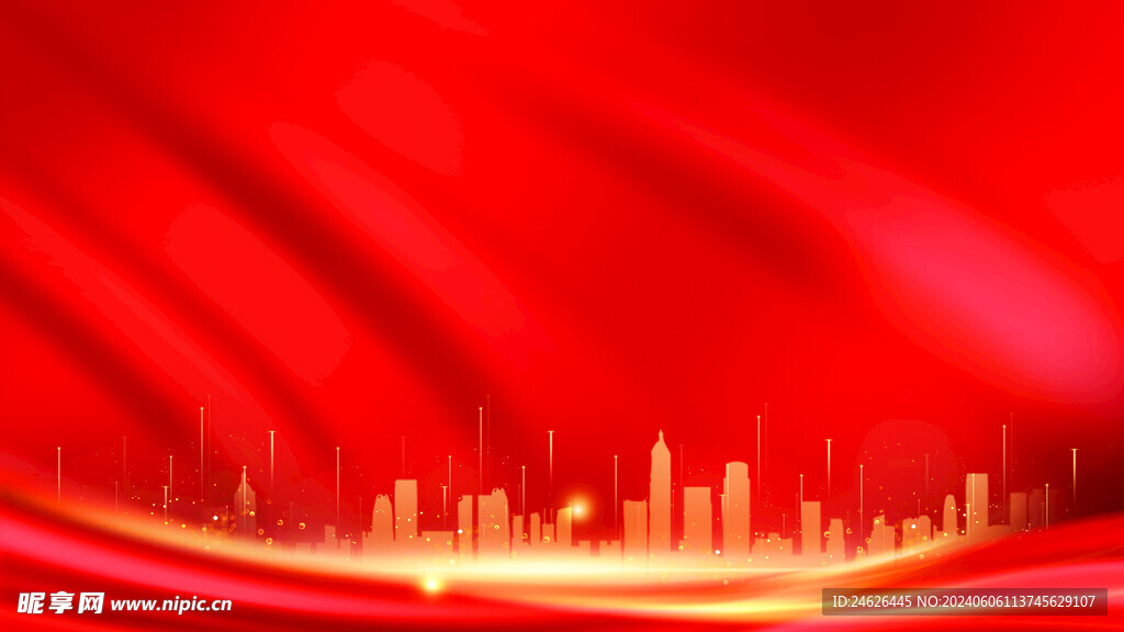 红色建筑背景图片