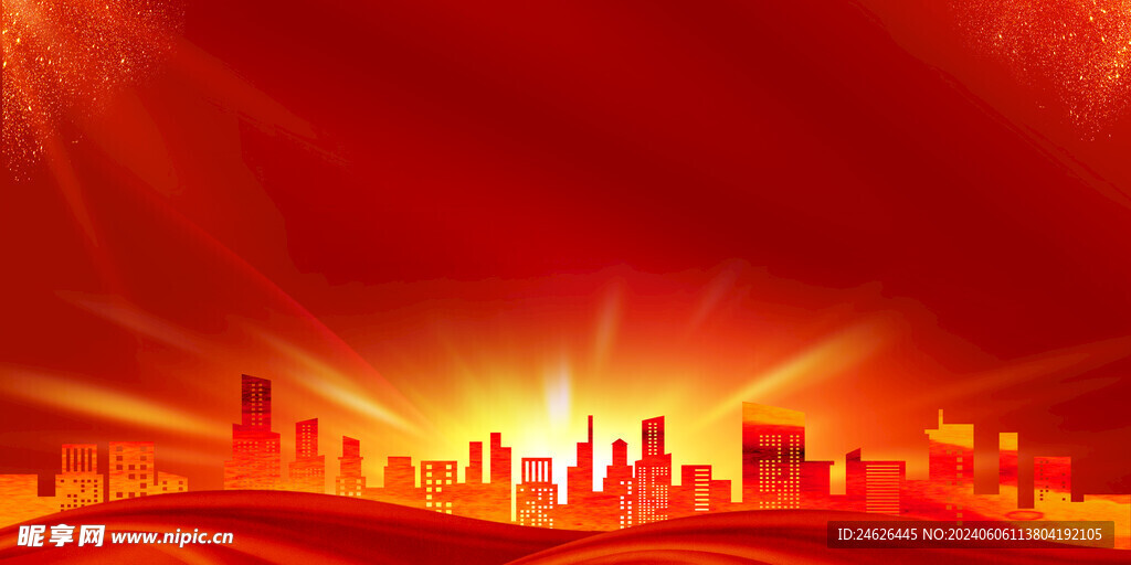 红色建筑背景图片