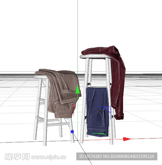 C4D模型 裤子