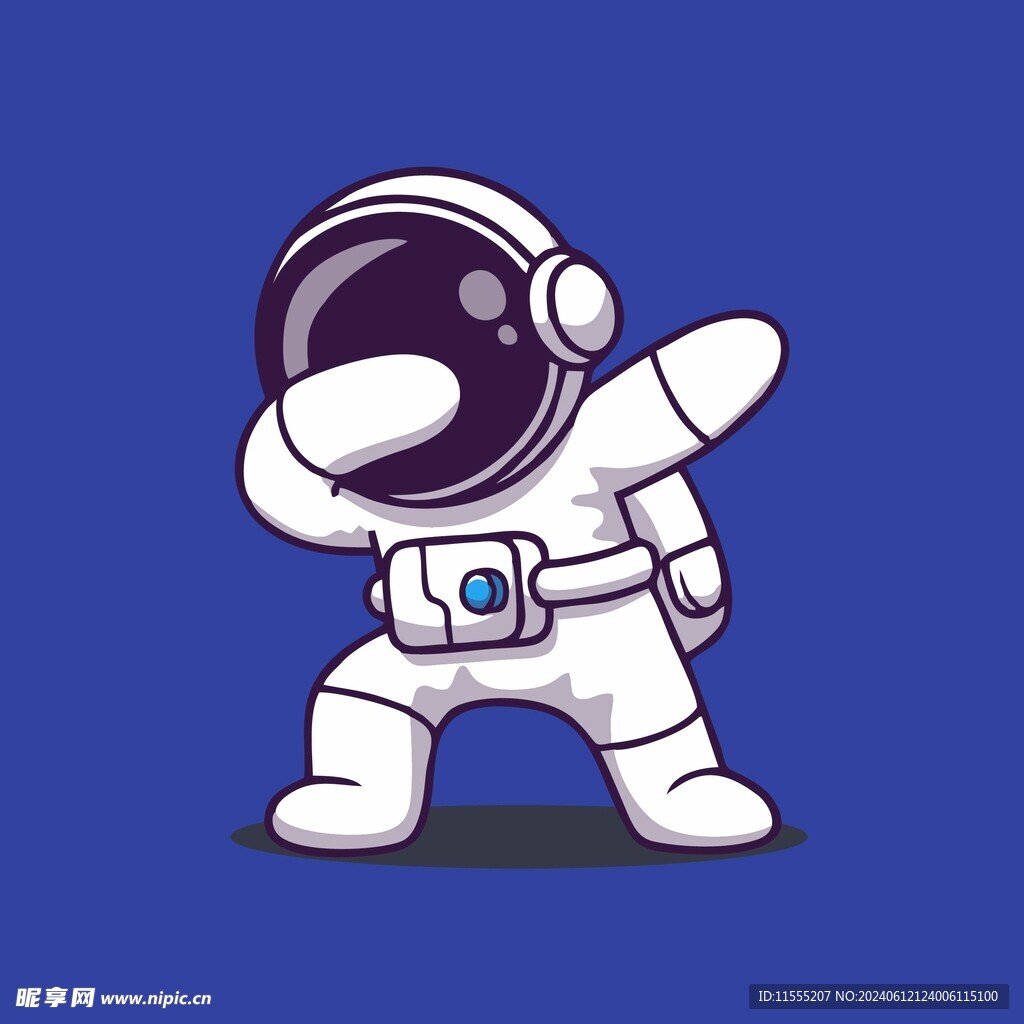 宇航员矢量卡通儿童插画图片