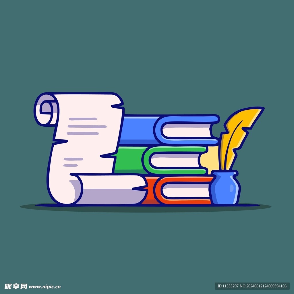 书信矢量卡通儿童插画图片