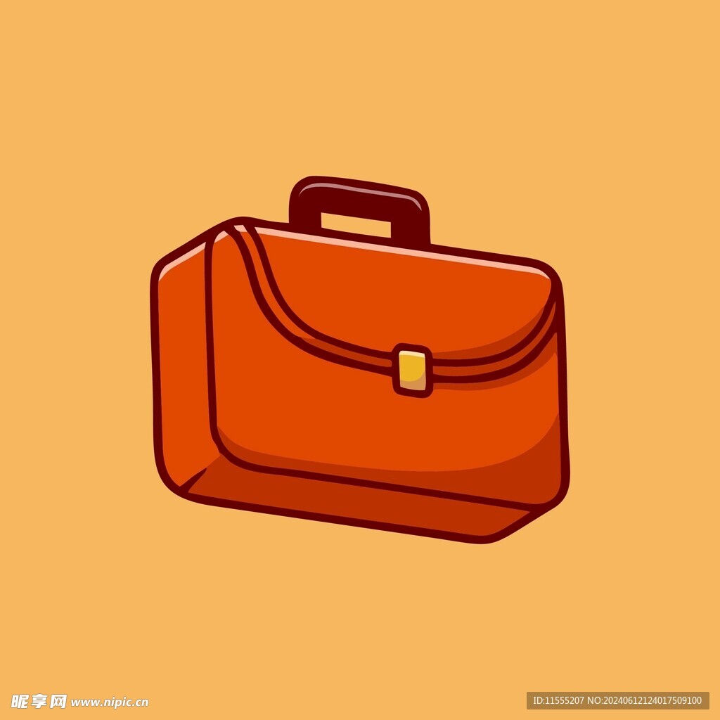 公文包矢量卡通儿童插画图片