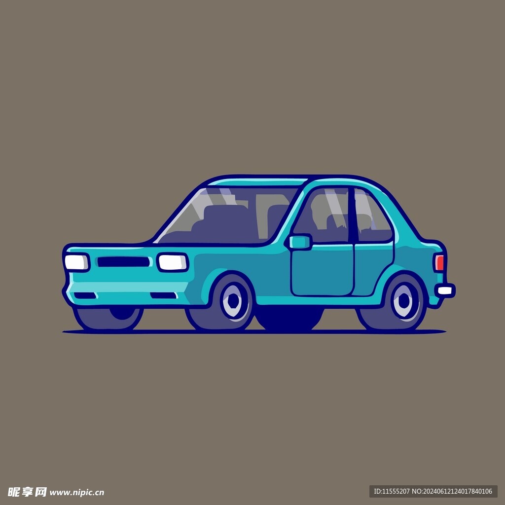 汽车矢量卡通儿童插画图片