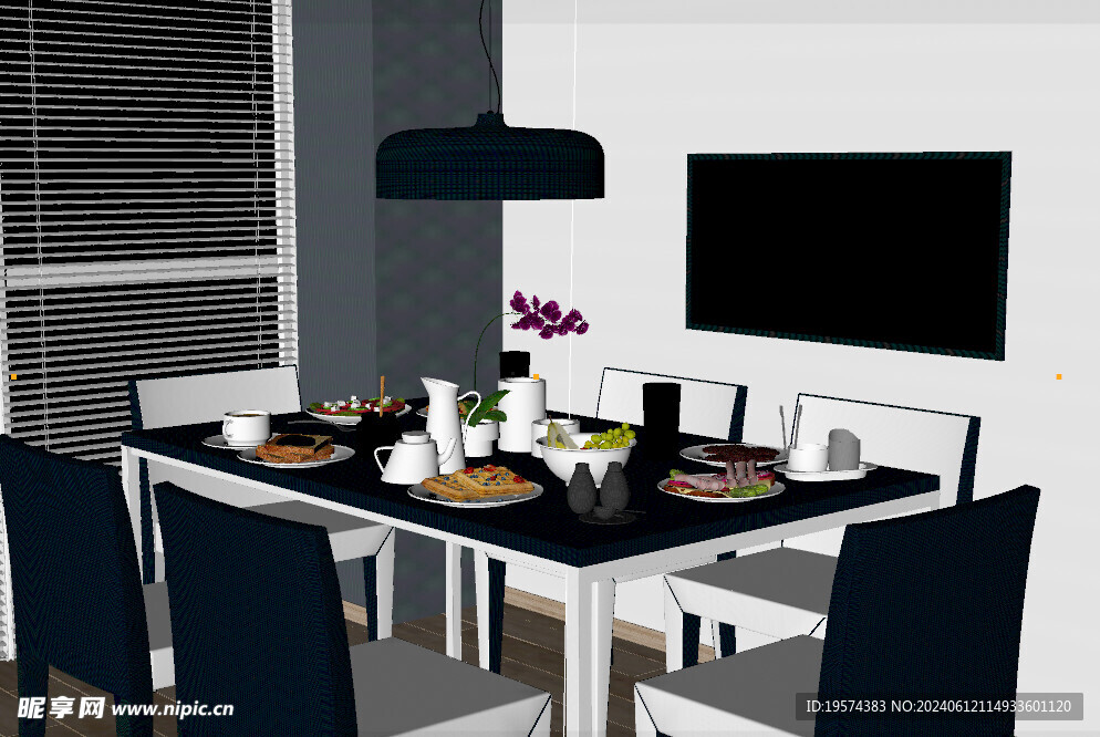 C4D模型 餐厅