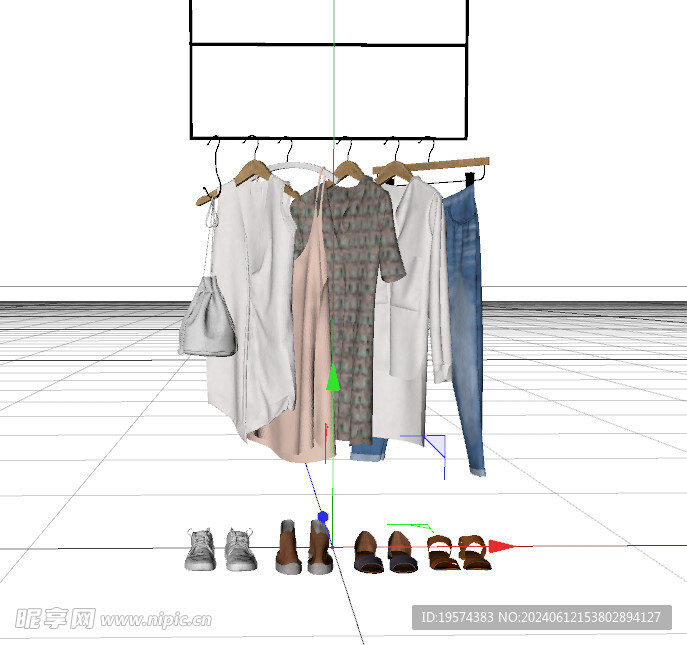 C4D模型 衣架