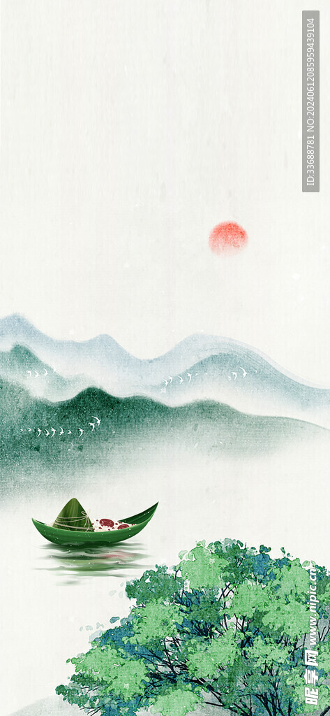 端午海报元素背景底图