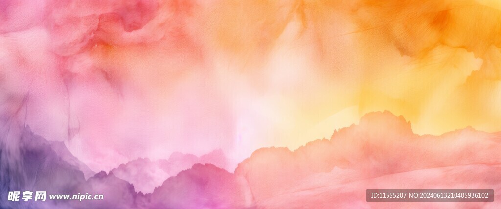 创意多彩水彩颜料油漆海报背景