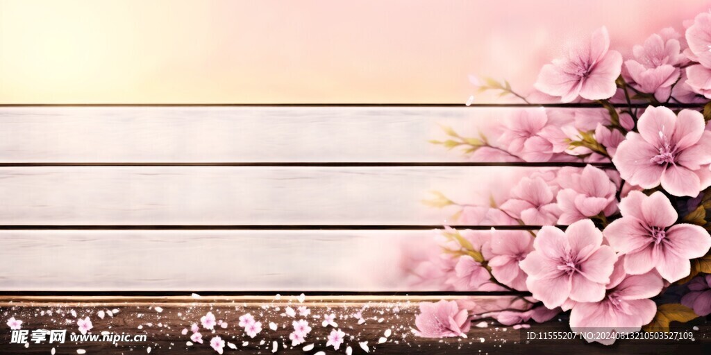 清晨阳光花朵水彩海报背景