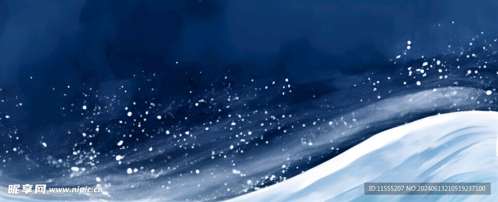 创意海浪水彩颜料油漆海报背景