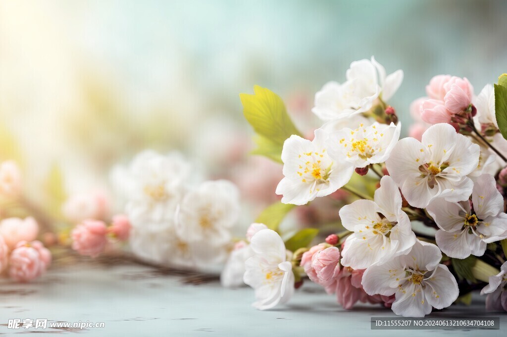 创意多彩花朵水彩海报背景