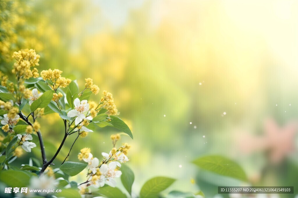 创意多彩花朵水彩海报背景