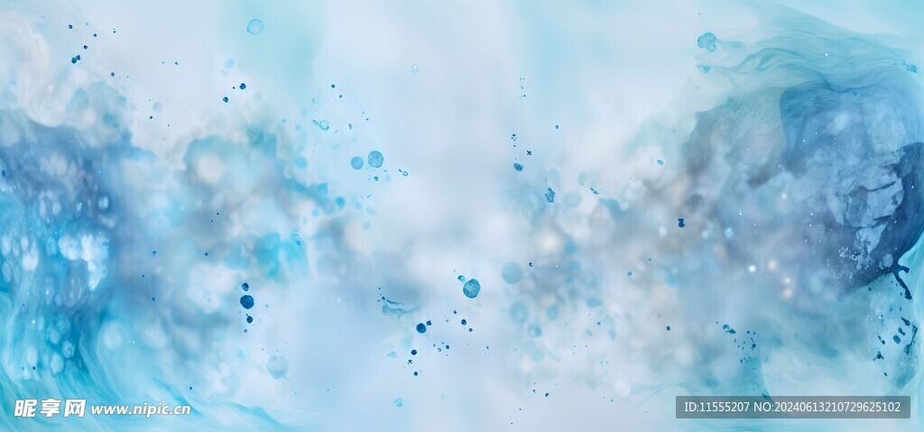 创意水彩海浪海报背景