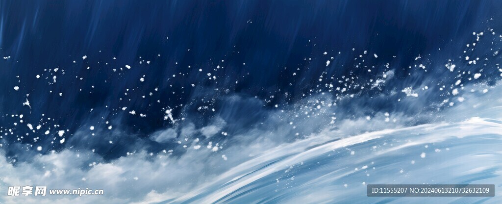 创意水彩海浪海报背景