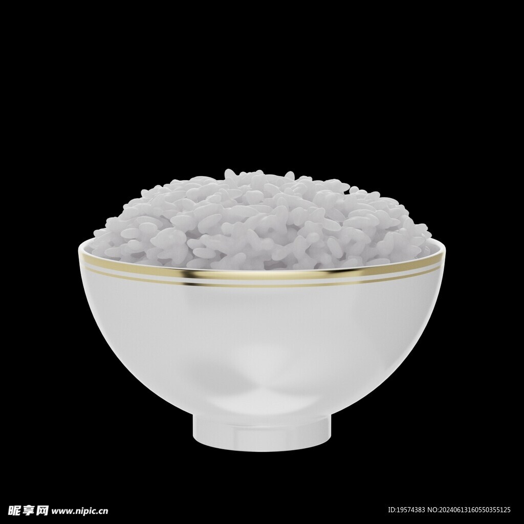 C4D模型 米饭