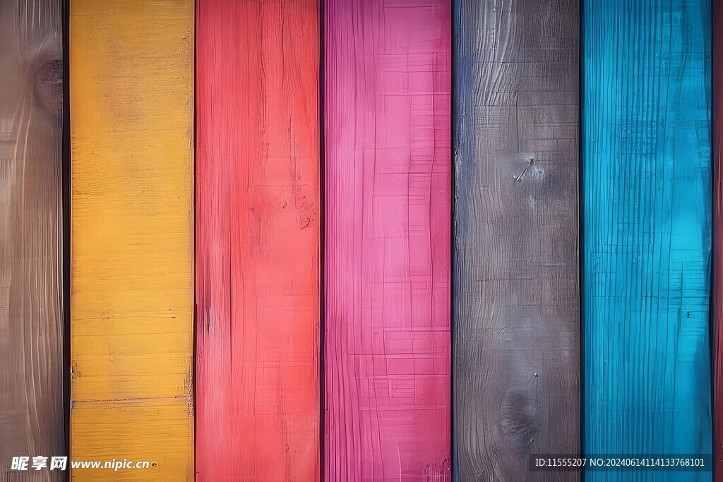 多彩木纹木板素材图片