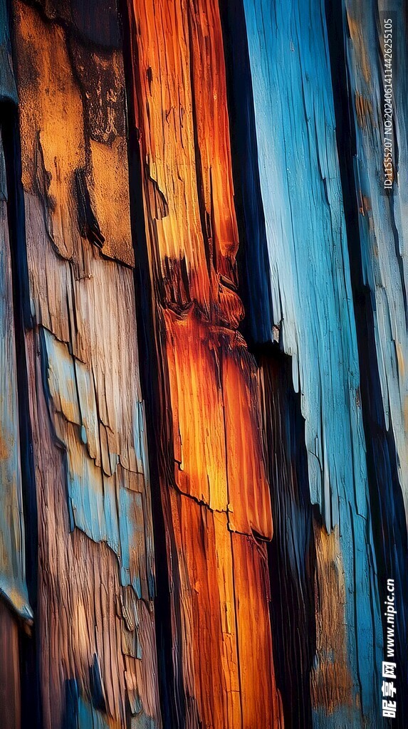 多彩木纹木板素材图片