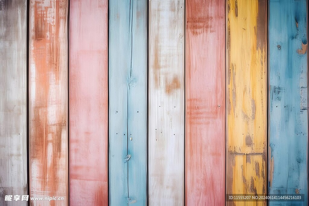 多彩木纹木板素材图片