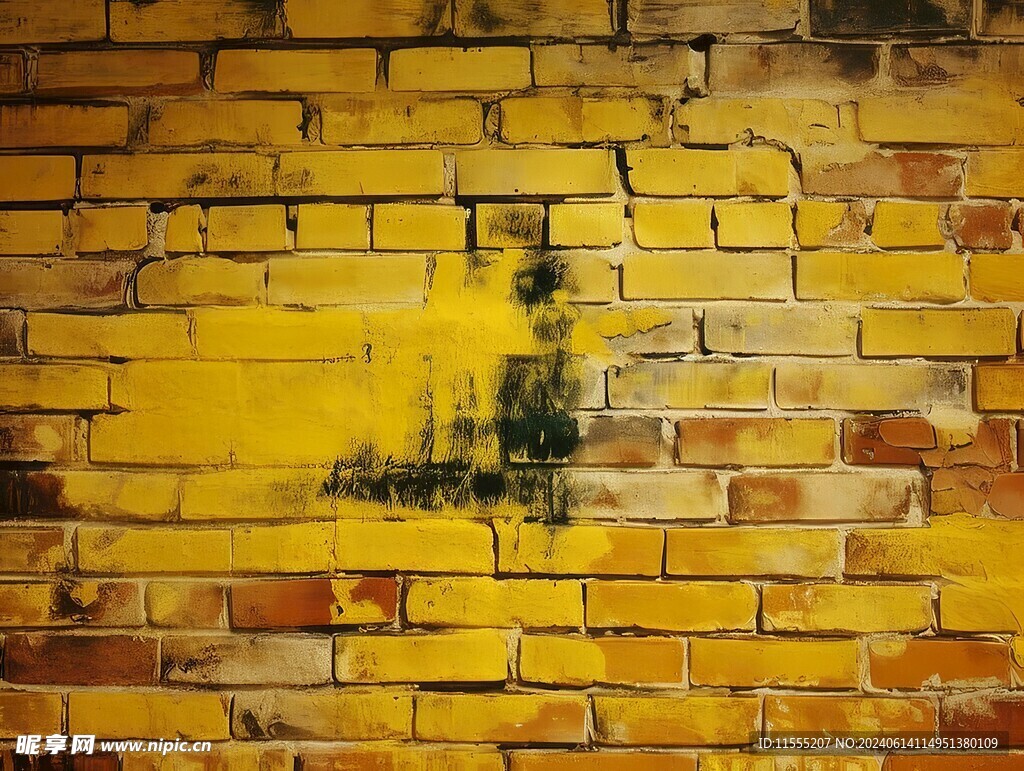 多彩砖纹砖墙素材图片