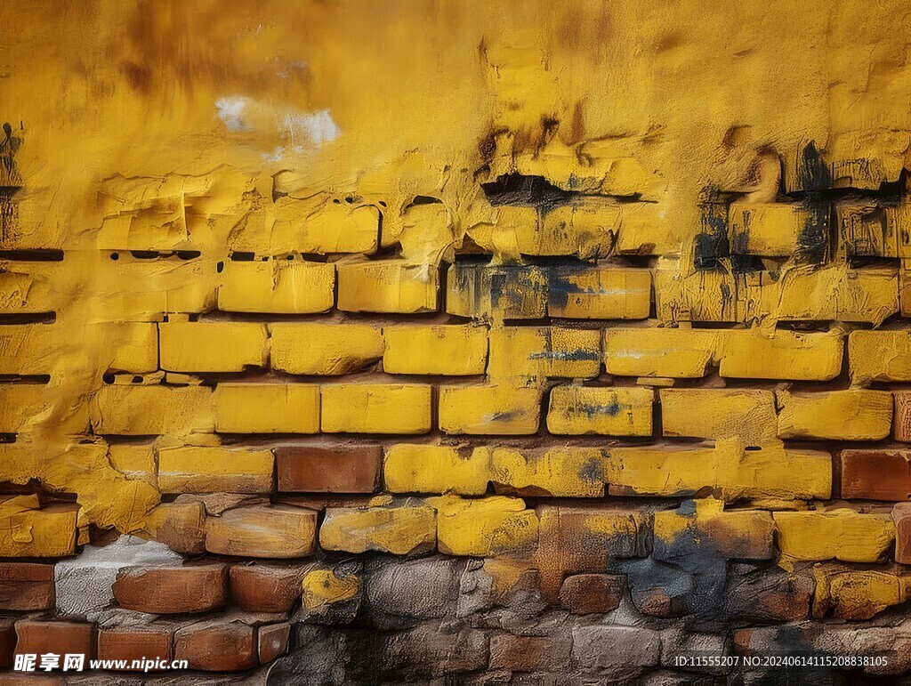 多彩砖纹砖墙素材图片