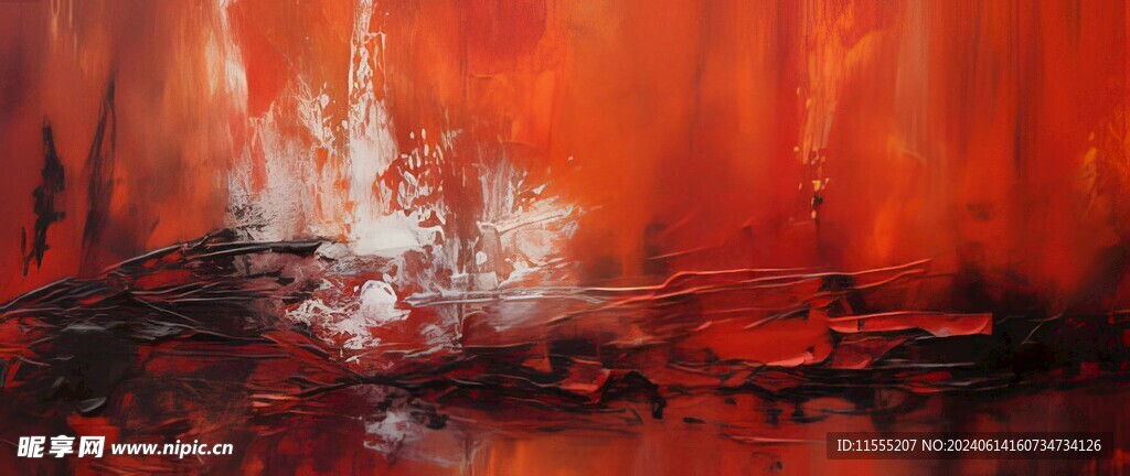 创意手绘泼墨多彩狂草水彩背景图