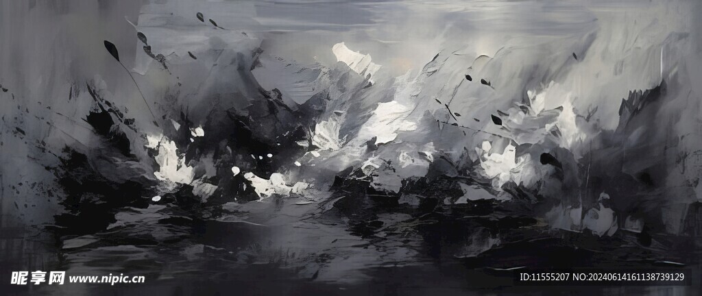 创意手绘泼墨多彩狂草水彩背景图