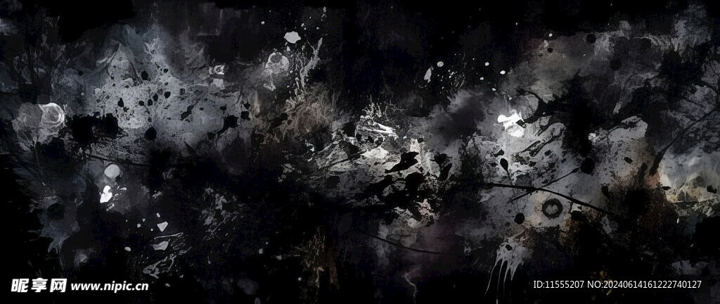 创意手绘泼墨多彩狂草水彩背景图