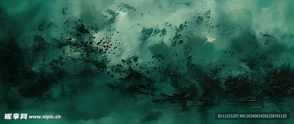 创意手绘泼墨多彩狂草水彩背景图