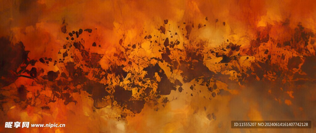 创意手绘泼墨多彩狂草水彩背景图