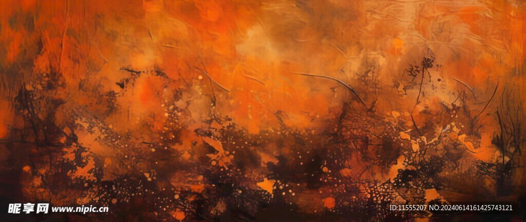 创意手绘泼墨多彩狂草水彩背景图